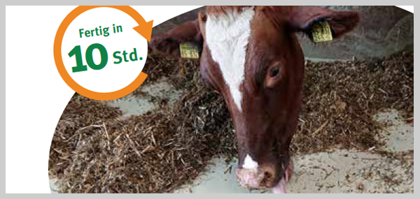 agroCoating GreenLine nachhaltig beschichten, Höhere Futteraufnahme bei glatten Futtertisch